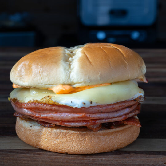 Mortadella Breakfast Sandwich